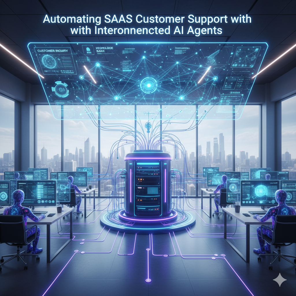 Automating SaaS Customer Support with Interconnected AI Agents