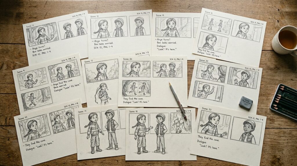 How to Use Image AI to Generate Consistent Character Angles for Presentation Storyboards