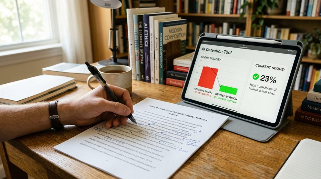 Bypassing AI Detection False Positives: Editing Workflows for Human-Written Academic Papers